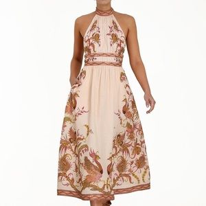 Zimmermann Cassia Halter Linen Dress